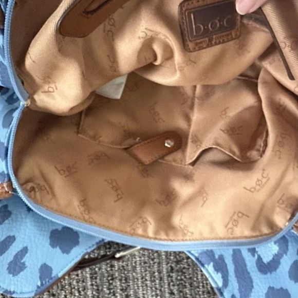 B.O.C. Blue Cheetah Print hobo Purse - Picture 10 of 14
